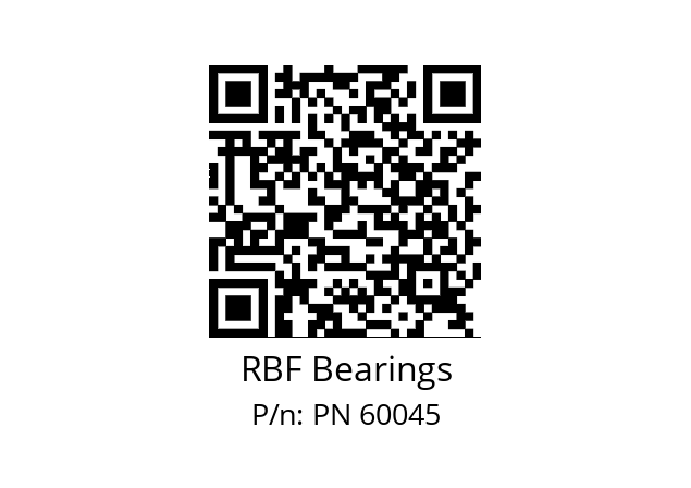   RBF Bearings PN 60045