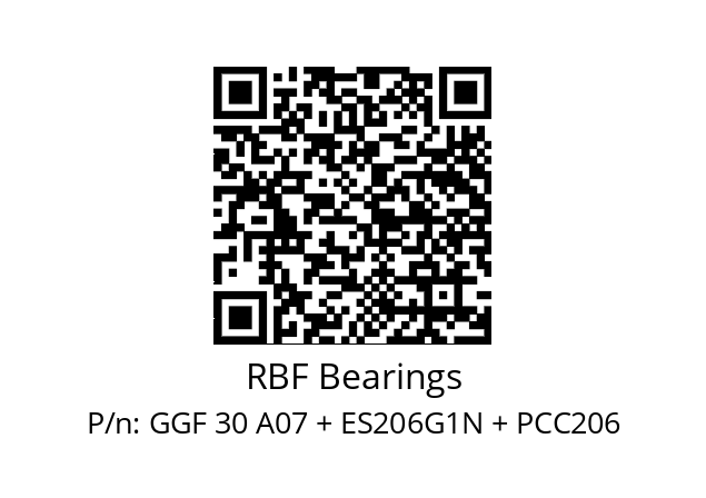   RBF Bearings GGF 30 A07 + ES206G1N + PCC206