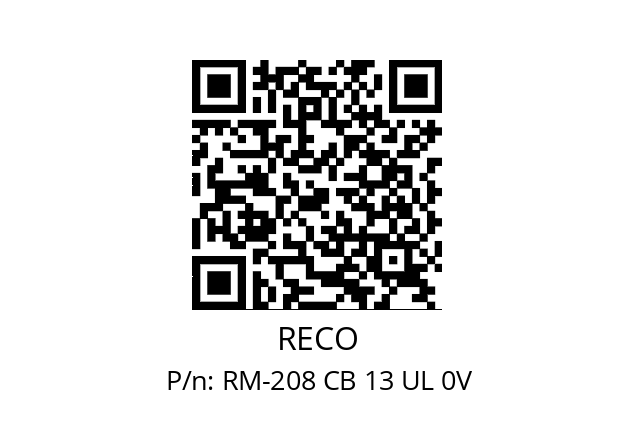   RECO RM-208 CB 13 UL 0V