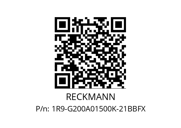   RECKMANN 1R9-G200A01500K-21BBFX