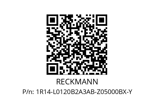   RECKMANN 1R14-L0120B2A3AB-Z05000BX-Y