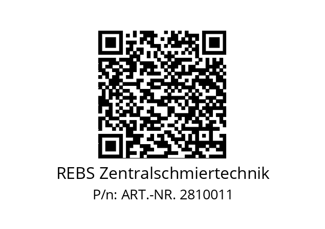   REBS Zentralschmiertechnik ART.-NR. 2810011