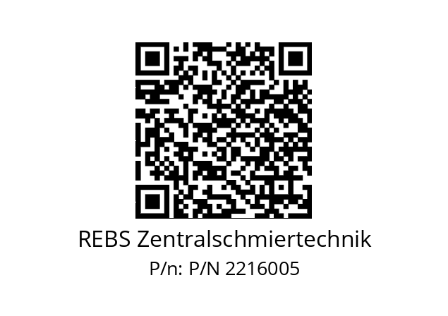   REBS Zentralschmiertechnik P/N 2216005