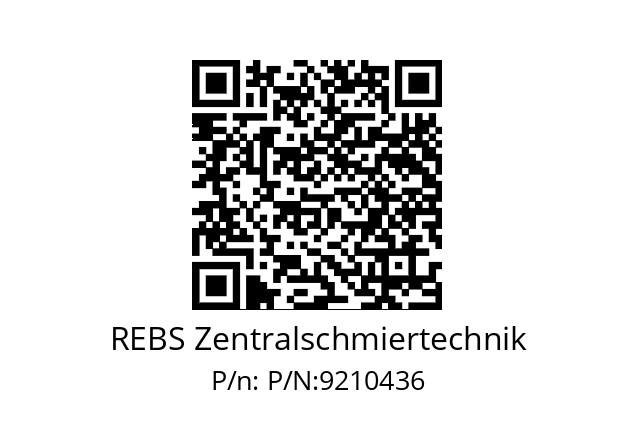   REBS Zentralschmiertechnik P/N:9210436