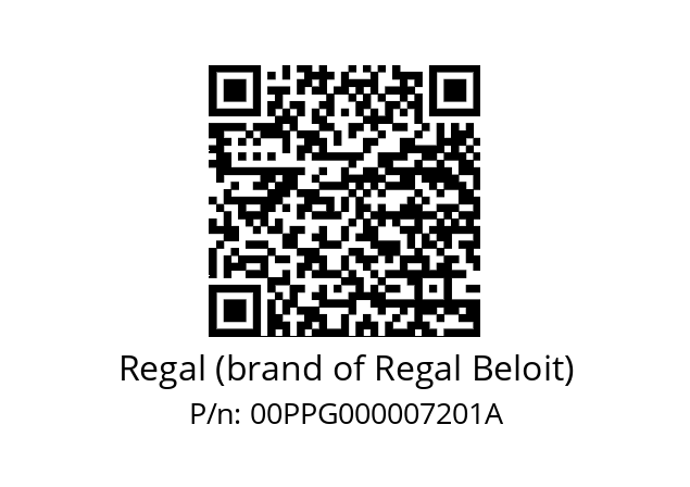   Regal (brand of Regal Beloit) 00PPG000007201A