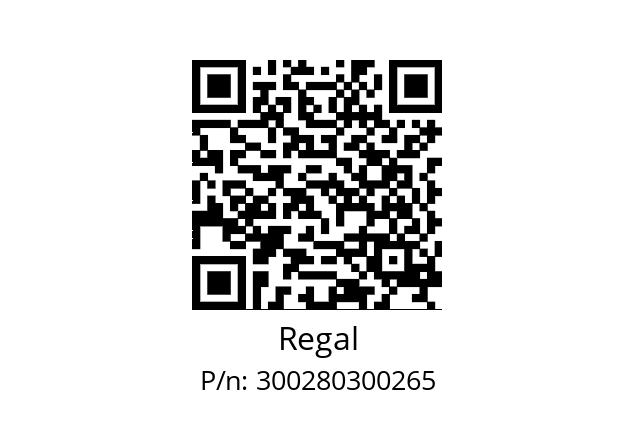   Regal 300280300265