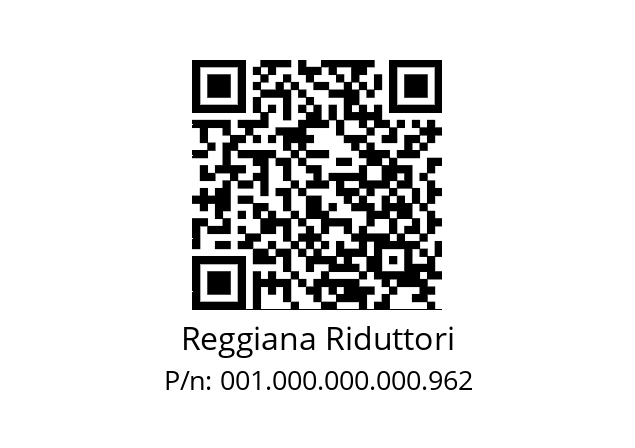   Reggiana Riduttori 001.000.000.000.962