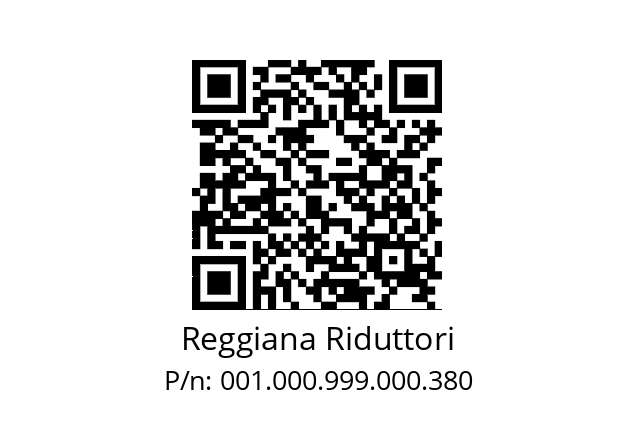   Reggiana Riduttori 001.000.999.000.380