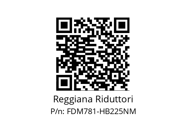   Reggiana Riduttori FDM781-HB225NM