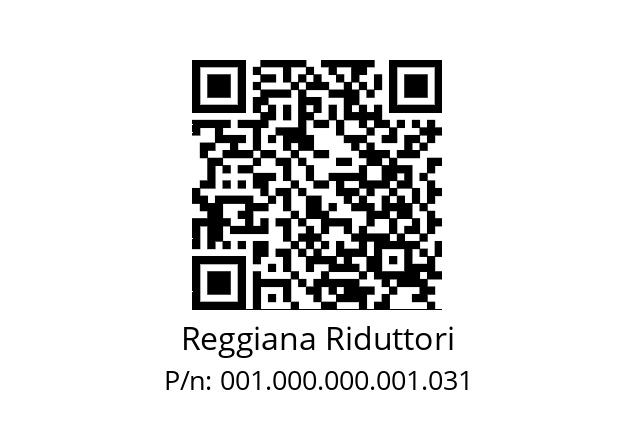   Reggiana Riduttori 001.000.000.001.031