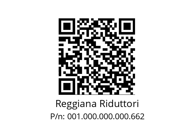   Reggiana Riduttori 001.000.000.000.662