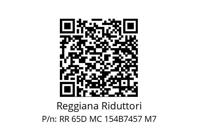   Reggiana Riduttori RR 65D MC 154B7457 M7