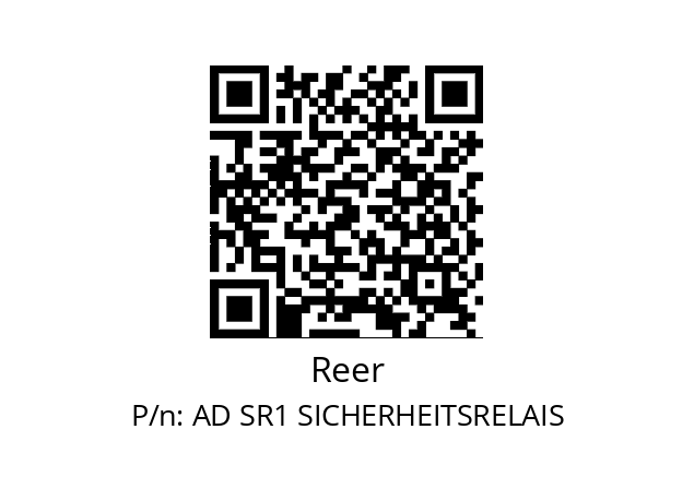   Reer AD SR1 SICHERHEITSRELAIS