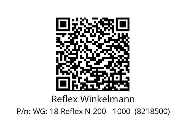   Reflex Winkelmann WG: 18 Reflex N 200 - 1000  (8218500)