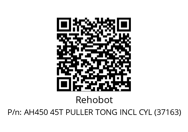   Rehobot AH450 45T PULLER TONG INCL CYL (37163)