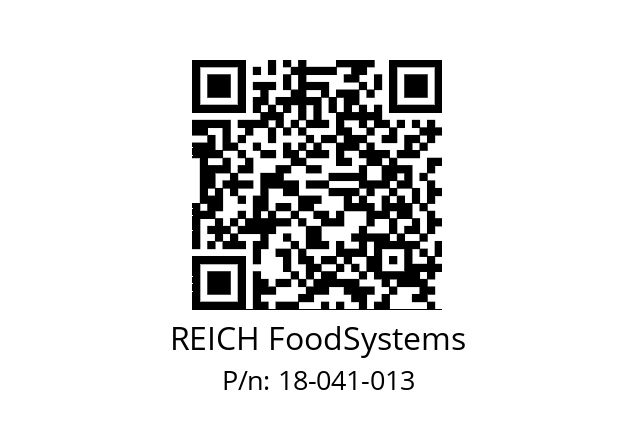   REICH FoodSystems 18-041-013