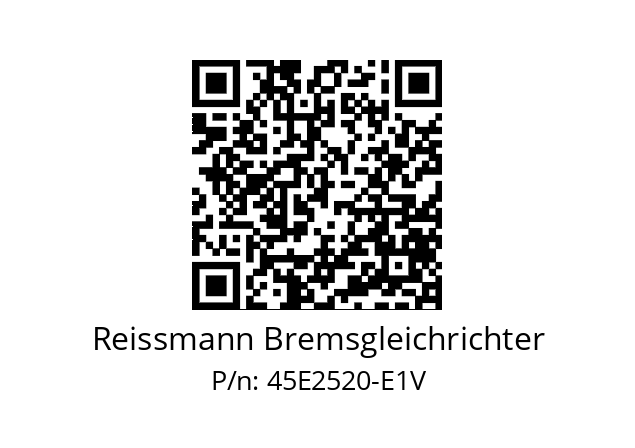   Reissmann Bremsgleichrichter 45E2520-E1V