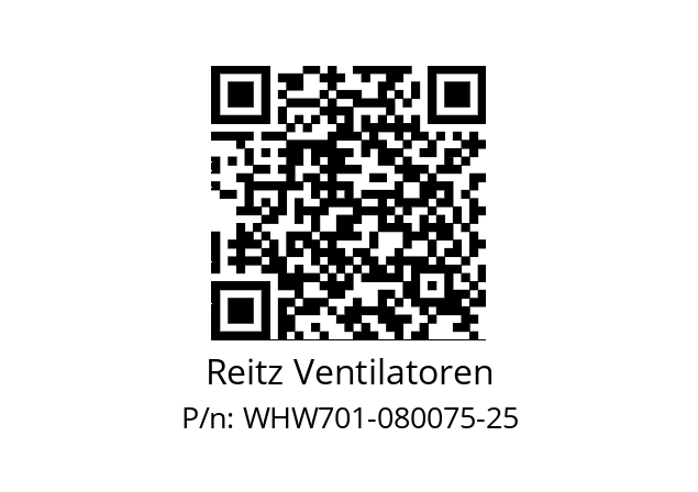   Reitz Ventilatoren WHW701-080075-25