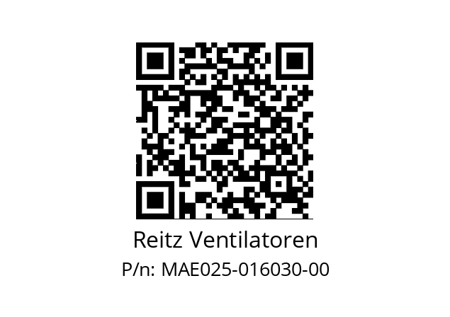   Reitz Ventilatoren MAE025-016030-00