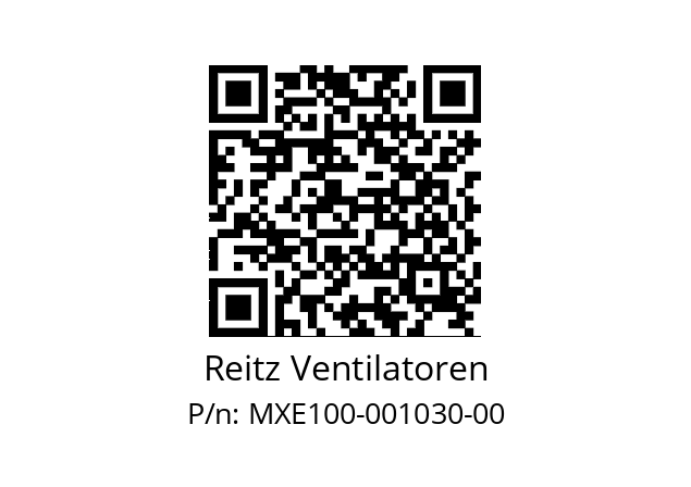   Reitz Ventilatoren MXE100-001030-00