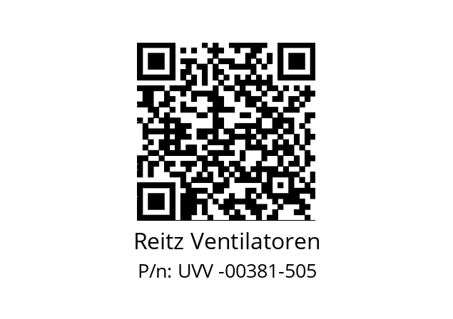   Reitz Ventilatoren UVV -00381-505