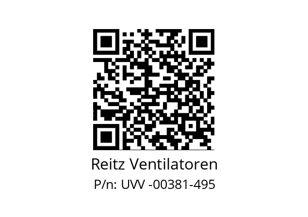   Reitz Ventilatoren UVV -00381-495