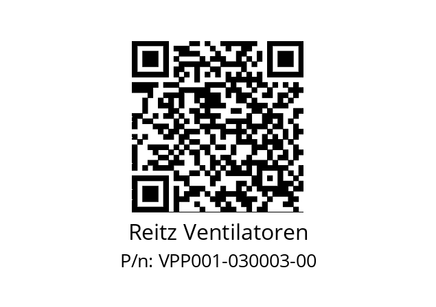   Reitz Ventilatoren VPP001-030003-00