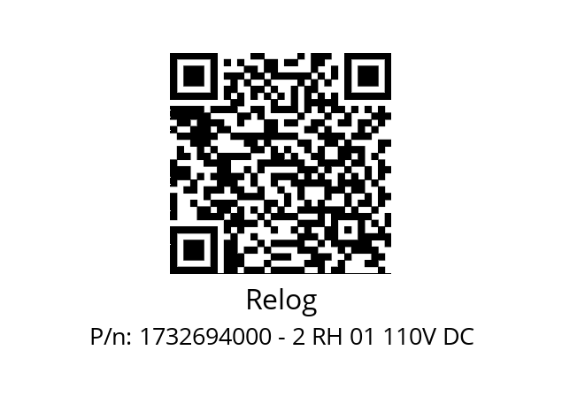   Relog 1732694000 - 2 RH 01 110V DC