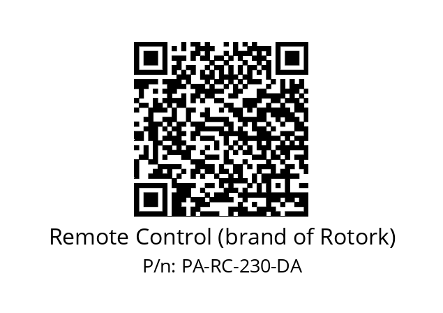   Remote Control (brand of Rotork) PA-RC-230-DA