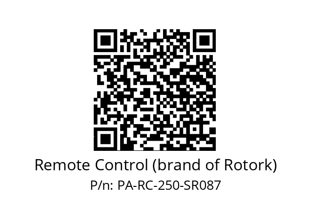   Remote Control (brand of Rotork) PA-RC-250-SR087