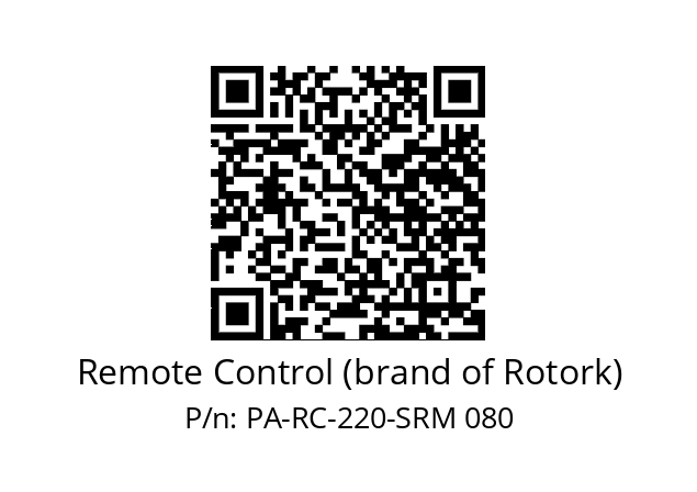   Remote Control (brand of Rotork) PA-RC-220-SRM 080