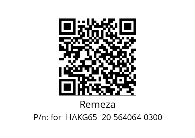   Remeza for  HAKG65  20-564064-0300