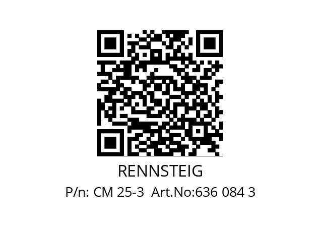   RENNSTEIG CM 25-3  Art.No:636 084 3