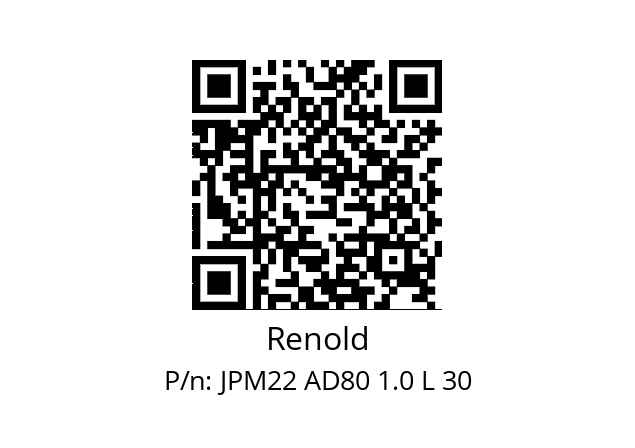   Renold JPM22 AD80 1.0 L 30