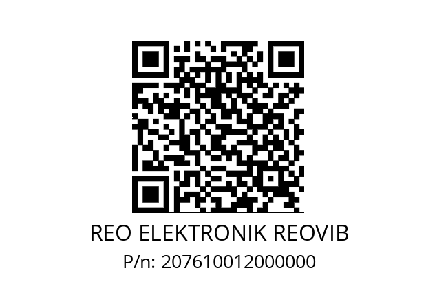   REO ELEKTRONIK REOVIB 207610012000000