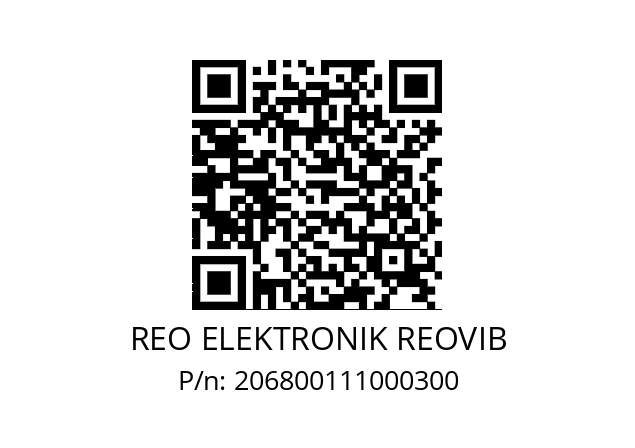   REO ELEKTRONIK REOVIB 206800111000300