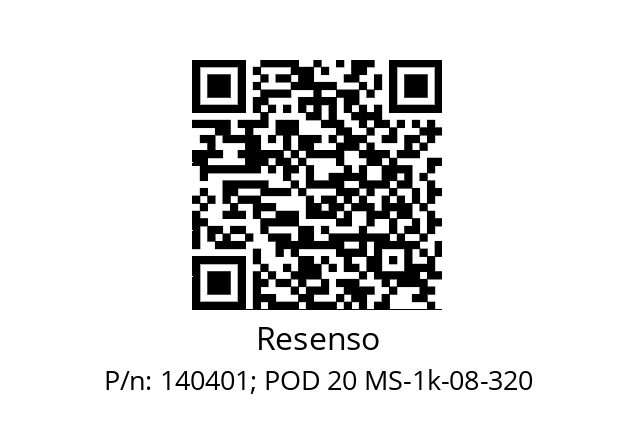   Resenso 140401; POD 20 MS-1k-08-320