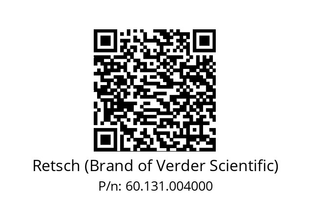   Retsch (Brand of Verder Scientific) 60.131.004000