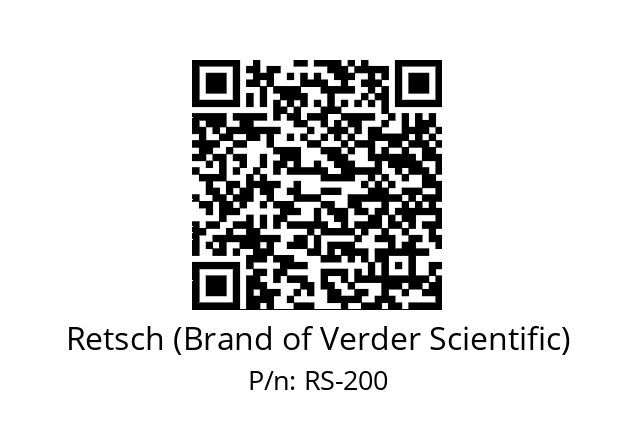   Retsch (Brand of Verder Scientific) RS-200