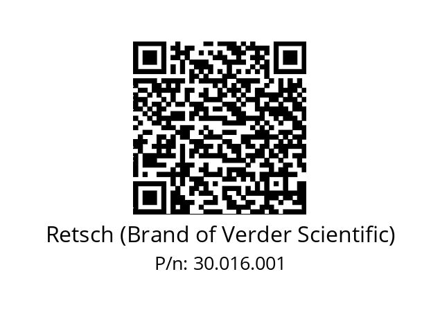   Retsch (Brand of Verder Scientific) 30.016.001