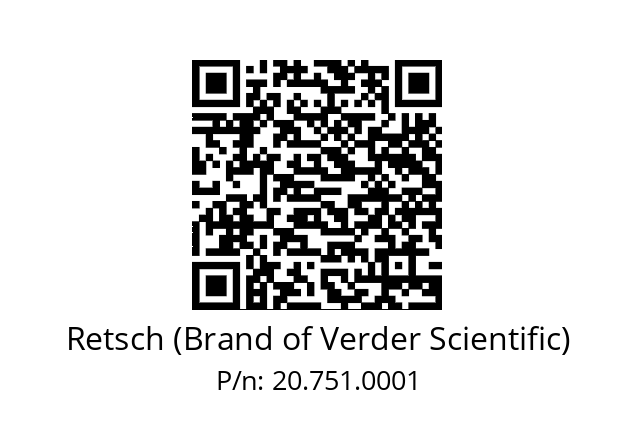   Retsch (Brand of Verder Scientific) 20.751.0001