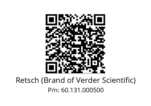   Retsch (Brand of Verder Scientific) 60.131.000500