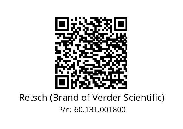   Retsch (Brand of Verder Scientific) 60.131.001800