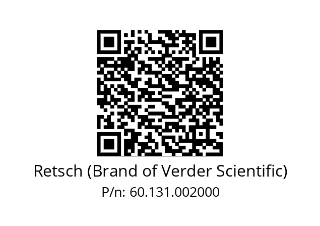   Retsch (Brand of Verder Scientific) 60.131.002000