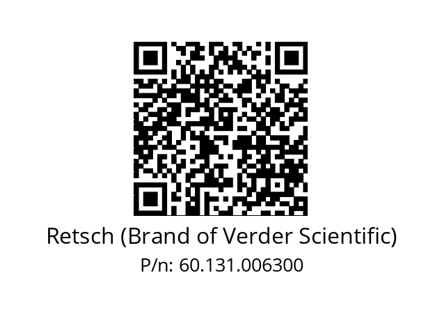   Retsch (Brand of Verder Scientific) 60.131.006300