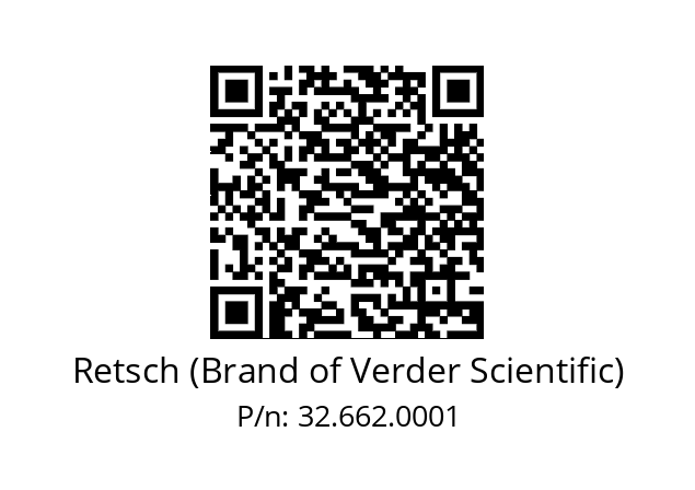   Retsch (Brand of Verder Scientific) 32.662.0001