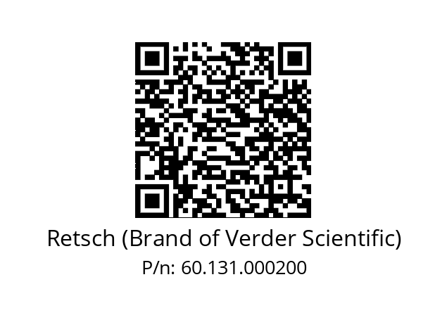   Retsch (Brand of Verder Scientific) 60.131.000200