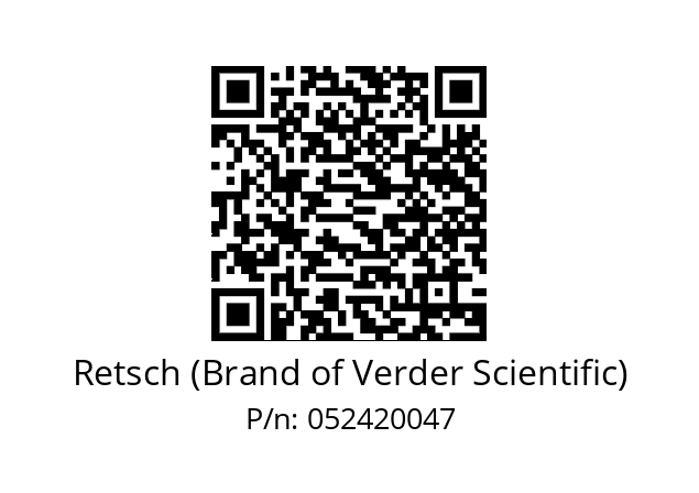   Retsch (Brand of Verder Scientific) 052420047