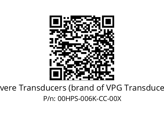   Revere Transducers (brand of VPG Transducers) 00HPS-006K-CC-00X