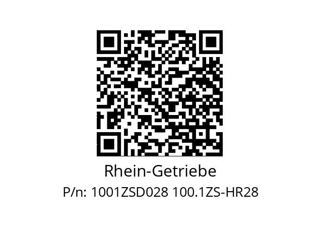   Rhein-Getriebe 1001ZSD028 100.1ZS-HR28